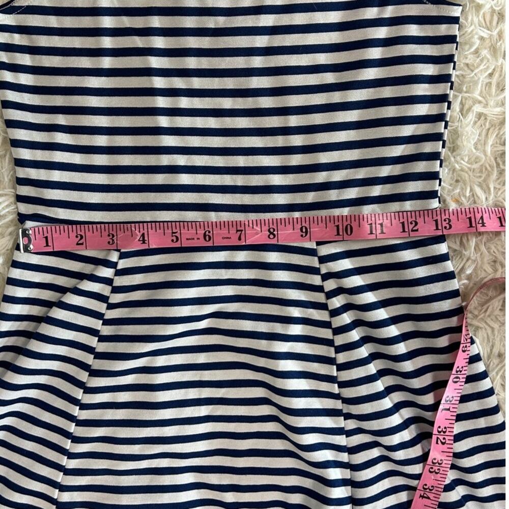 Divided by H&M Women's Size 8 Navy & White Striped Skater Tank Dress #0367 - Picture 11 of 11